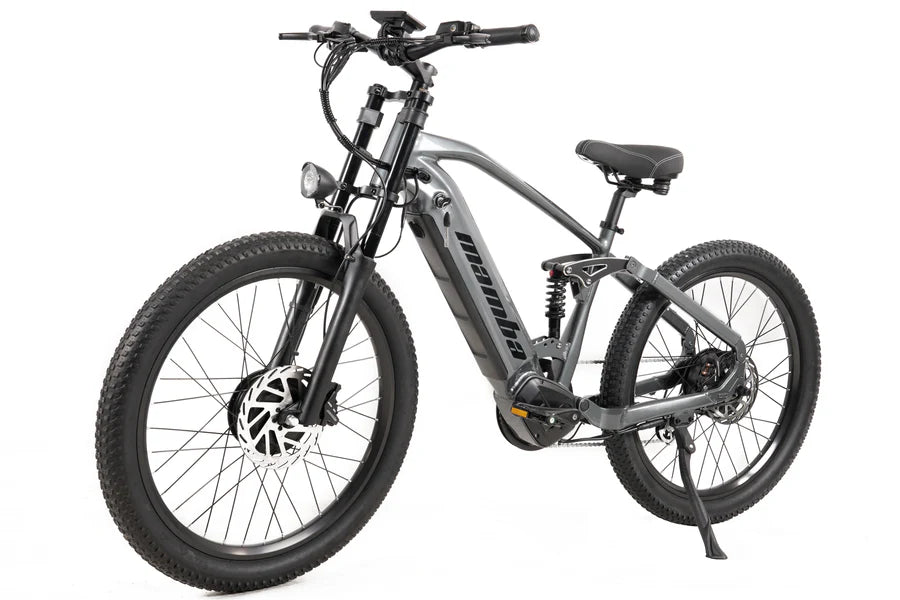 Full Suspension Fat Tire Ebike Mid Drive Inch Customized Full