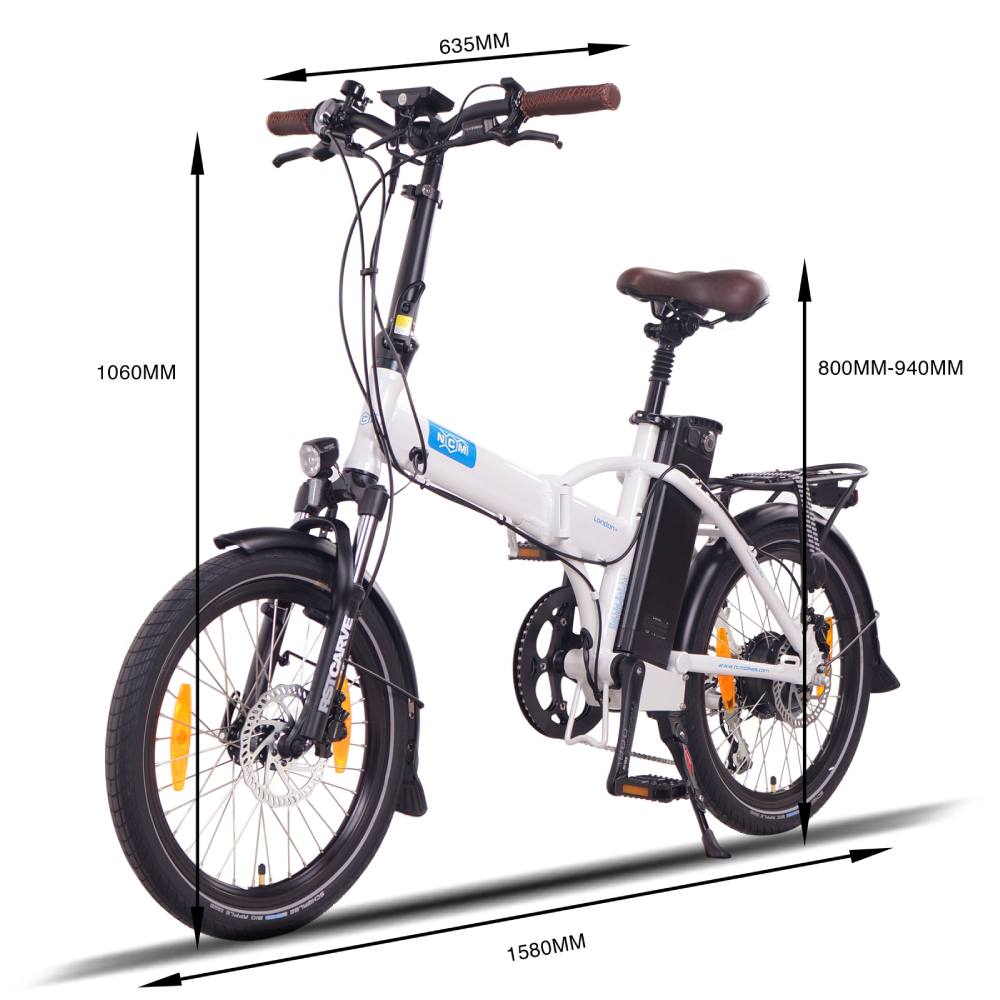 NCM London+ Folding E-Bike - Compact, 250W Motor
