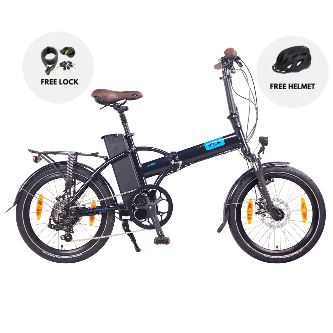 NCM London Folding Electric Bike, Portable E-Bike, 250W Motor, 36V 15Ah 540Wh Battery, Size 20