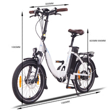 Load image into Gallery viewer, NCM Paris+ Folding E-Bike, Electric Bike 250W Motor, 36V 19Ah 684Wh Battery, [White 20]
