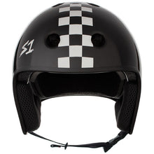 Load image into Gallery viewer, S-One Helmet Retro Lifer Black Matte/White Checkers