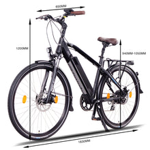 Load image into Gallery viewer, NCM Venice Trekking Electric Bike, City E-Bike, 250W Motor, 48V 13Ah 624Wh Battery, [Black 28]
