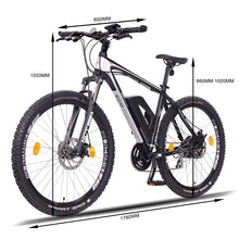 Load image into Gallery viewer, NCM Prague Electric Mountain Bike 27.5 — 250W, 36V 13Ah (468Wh), Black