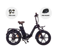 Load image into Gallery viewer, ET-CYCLE F720 48V 15Ah, 720Wh Foldable E Bike [Matt Black]
