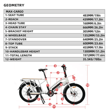 Load image into Gallery viewer, Eunorau Max Cargo - 24'' Wheel Electric Bike 48V 250W E-Bike