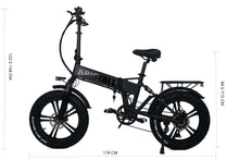 Load image into Gallery viewer, 2025 NEW KRISTALL RX20 48V17AH 750W FAT TIRE FOLDING EBIKE INTERGRATED RIM
