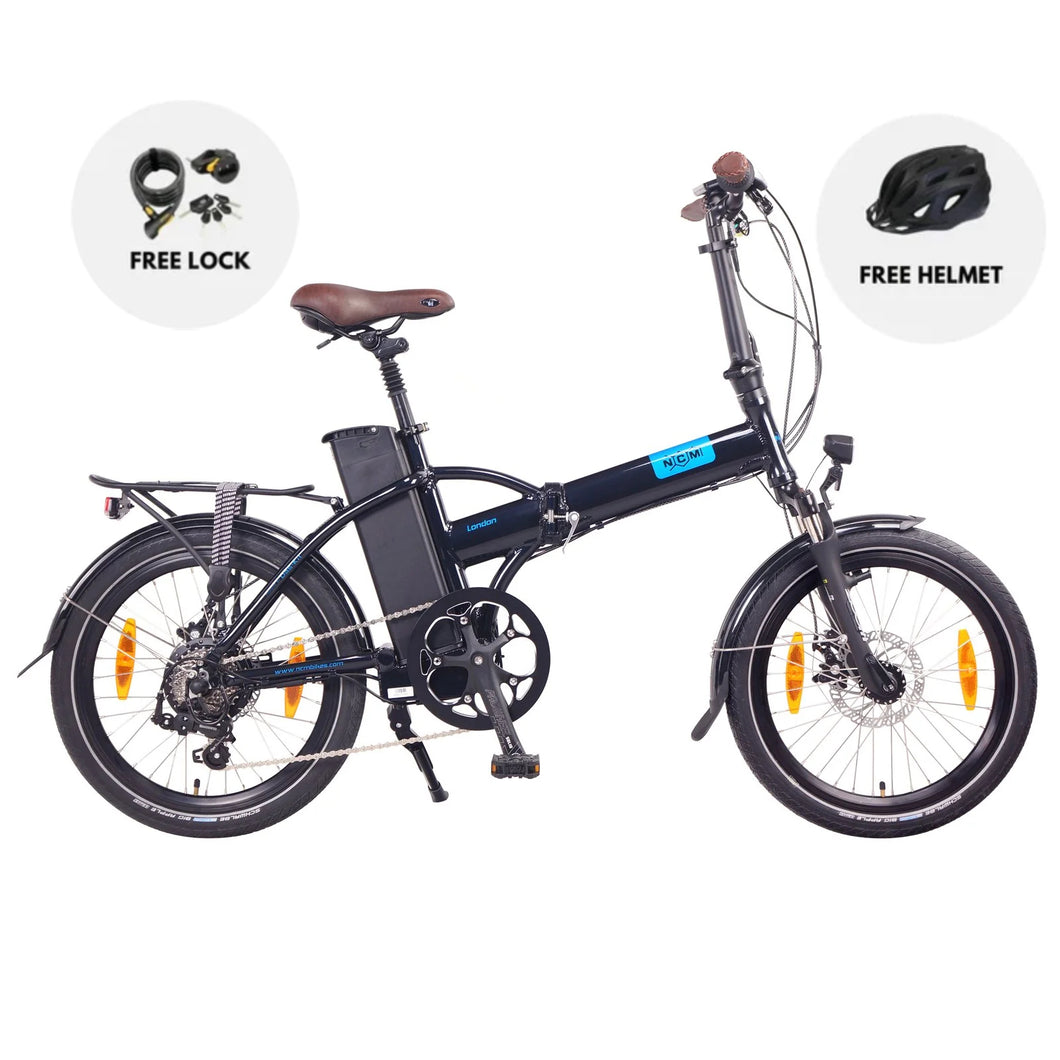 NCM London+ Folding E-Bike, 250W, 36V 19Ah 684Wh Battery,[Black 20]
