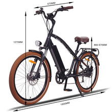 Load image into Gallery viewer, NCM Miami Cruiser Electric Bike, E-Bike, 250W-500W, 48V 16Ah 768Wh [Black 26]
