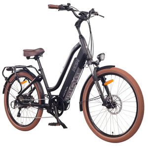 NCM Cru7s Step Thru Cruiser E-Bike, E-MTB, 250W-500W, 48V 19Ah 912Wh Battery [Matt Black]