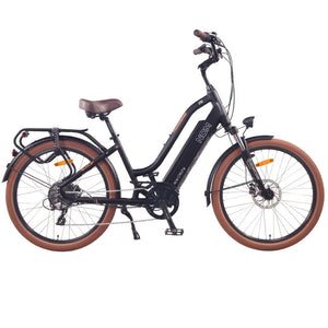 NCM Cru7s Step Thru Cruiser E-Bike, E-MTB, 250W-500W, 48V 19Ah 912Wh Battery [Matt Black]