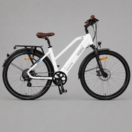 NCM Milano T3 Step Trekking Electric Bike, 250W E-Bike Motor, 48V 12Ah 576Wh Battery [White 28