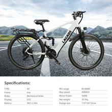 Load image into Gallery viewer, Jaguar eBike Dual suspension 500W Motor 6 Months Free Service
