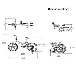 Moov8 MAG-20 Light Magnesium Folding Electric Bike