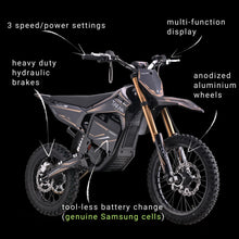 Load image into Gallery viewer, 72V Electric Dirt Bike TK1714-70 (seat height 820mm)
