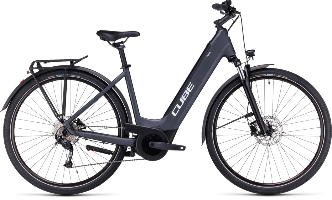 Cube Touring Hybrid ONE 500 Easy Entry Hybrid Bike 500Wh Battery grey'n'white