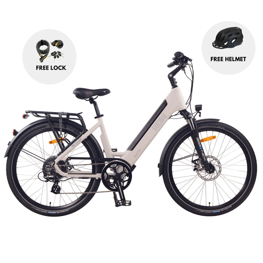 NCM T3S Step-Thru Trekking E-Bike, City Electric Bike, 250W, 48V 12Ah 576Wh Battery