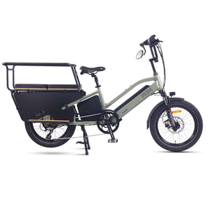 NCM CG7 Step Thru Cargo E-Bike, 250W-500W, 48V 19Ah 912Wh Battery, Hydraulic Brakes [Sage Green 20"]