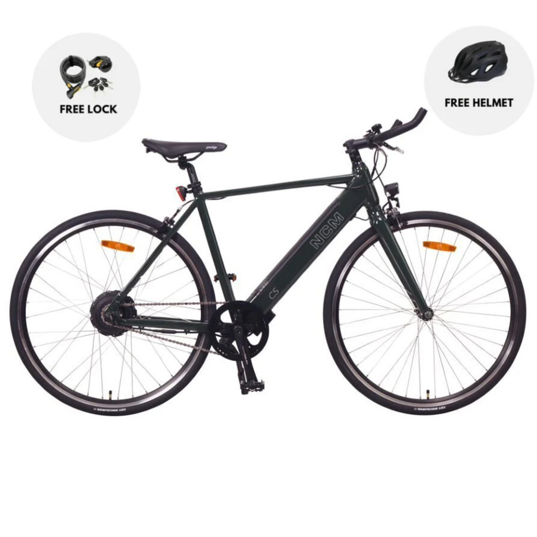 NCM C5 Trekking E-Bike, City-Bike 250W, 36V 12Ah 432Wh Battery [Green]