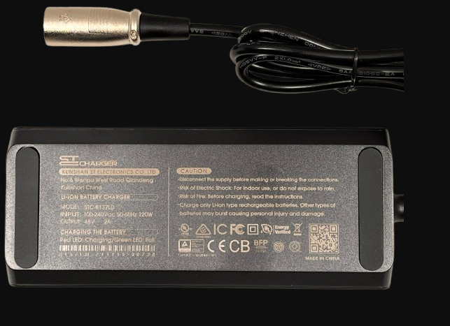 Universal Electric Bike Ebike 48V 3 pin XLR Plug Charger Also Compatible With Dirodi - Rover Gen1-4