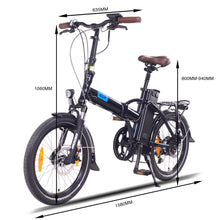 Load image into Gallery viewer, NCM London+ Folding E-Bike, 250W Electric Bike Motor, 36V Powerful 19Ah 684Wh Long Range Battery, [Black 20]
