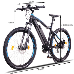 NCM Moscow Electric Mountain Bike, 250W, E-Bike, E-MTB, 48V 13Ah 624Wh