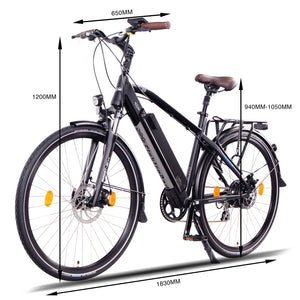 NCM Venice Plus Trekking E-Bike, City-Bike, 250W, 16Ah 768Wh Battery, [Black 28]