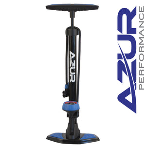 AZUR FLOOR BIKE PUMP - SP45 FLOOR PUMP 160PSI STEEL BARREL & BASE