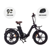 Load image into Gallery viewer, ET-CYCLE F1000 Folding E-Bike, 48V 21 Ah , 1008Wh, Hydraulic Brakes [Matt Black]
