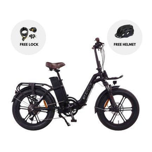 ET-CYCLE F1000 Folding E-Bike, 48V 21 Ah , 1008Wh, Hydraulic Brakes [Matt Black]