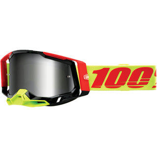 100% PERCENT RACECRAFT 2 WIZ FLASH SILVER GOGGLES