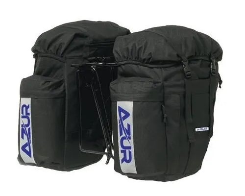 Azur Commuter Rear Pannier Bag Pair 48L Black