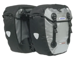 Azur Waterproof Pannier Set 42L Black/Silver