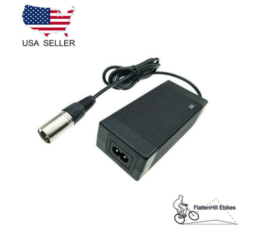 Electric Bike Ebike Scooter 48V Li-ion Battery Charger 3 pin XLR Plug 54.6V 2A